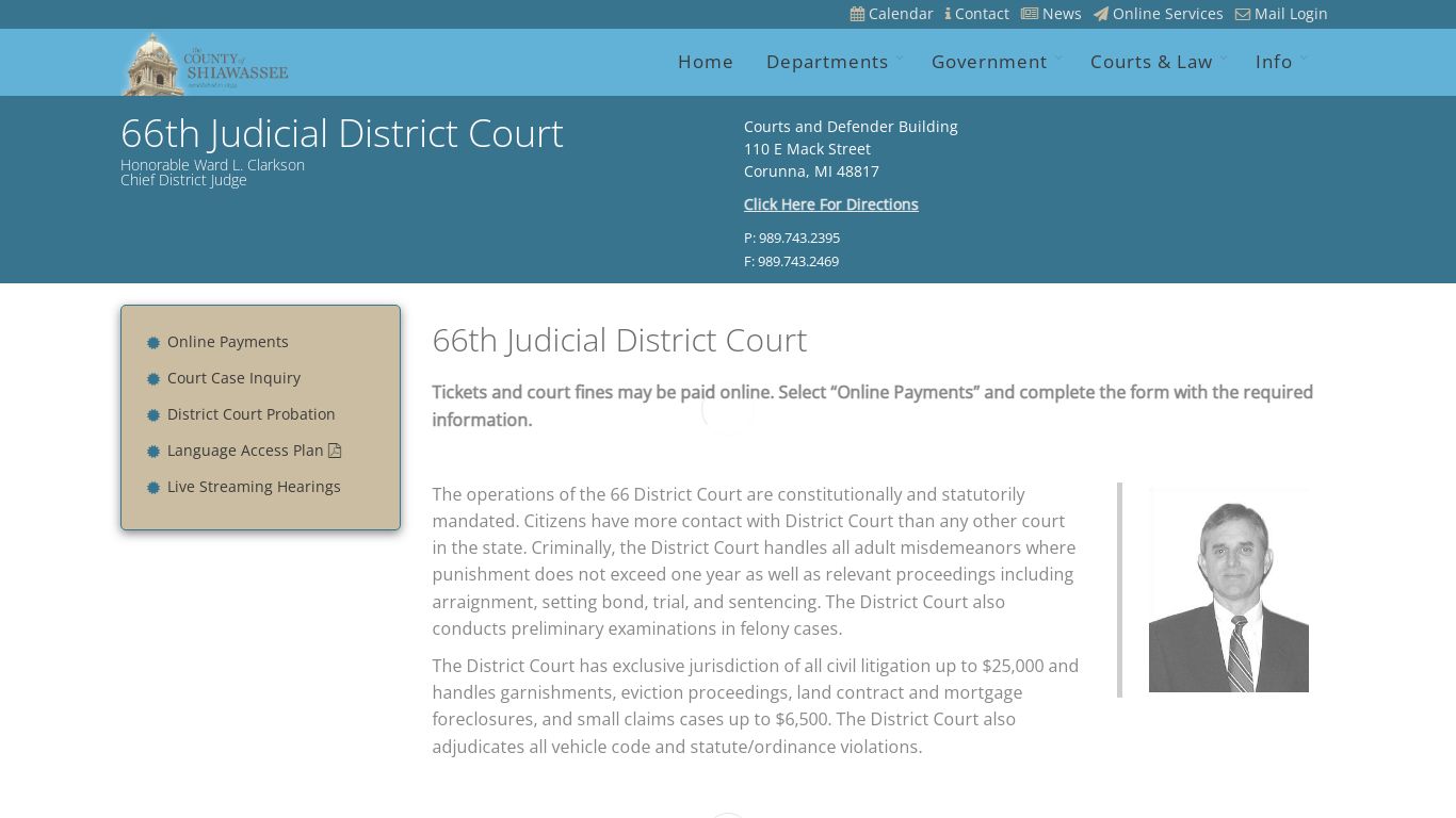 66th Judicial District Court - Shiawassee