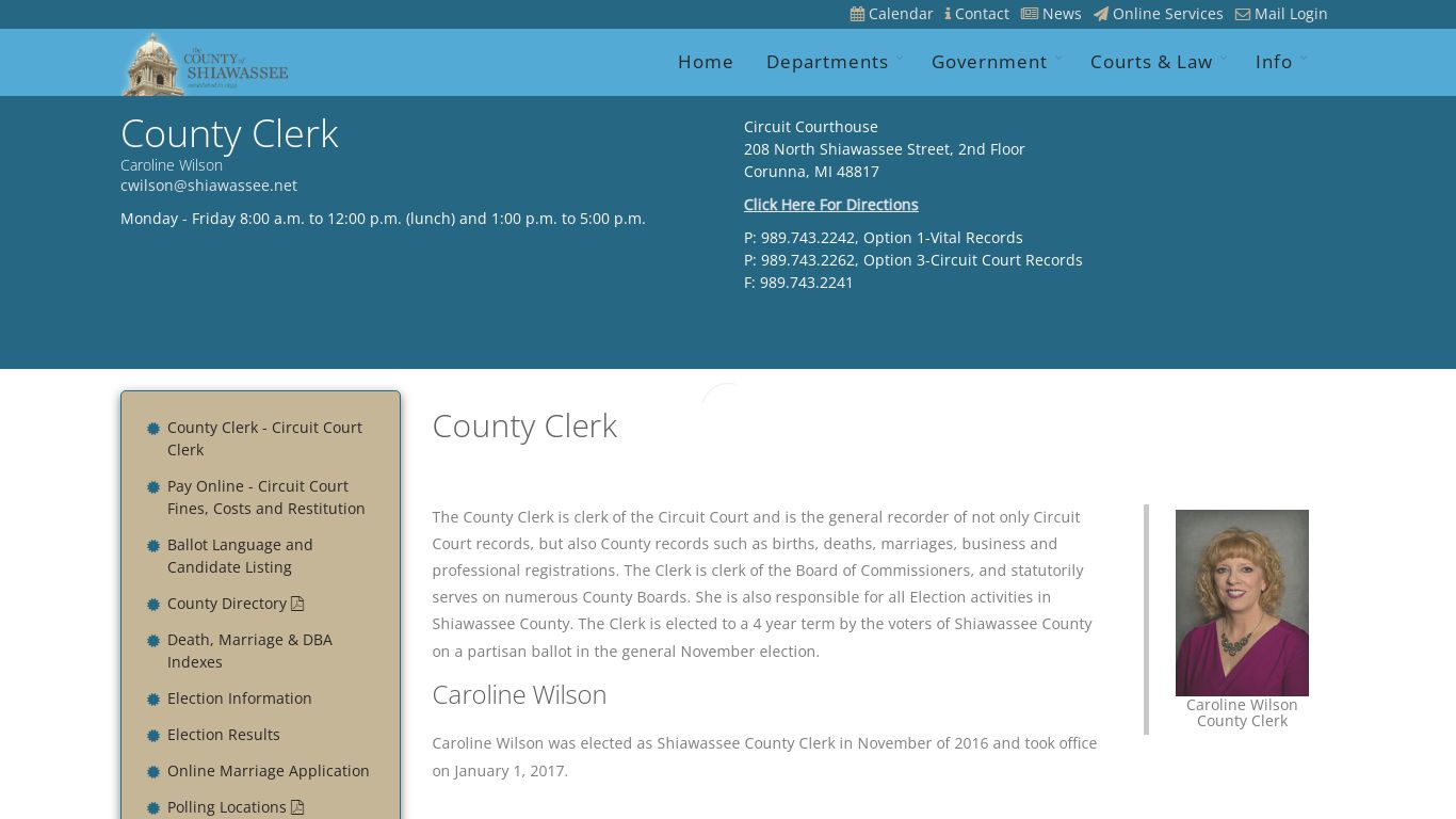 County Clerk - Shiawassee